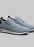 SOFT BLUE LEATHER KNIT TRAINER
