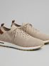 SAND LEATHER KNIT TRAINER