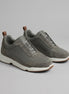 GRAY LEATHER TRAINER